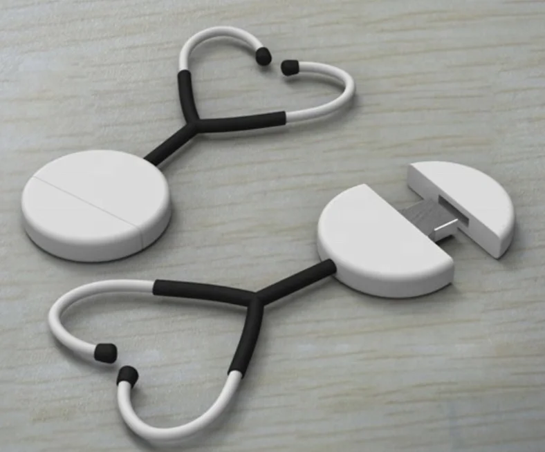 oem PVC stethoscope USB flash Drive 8GB for Medical Gifts