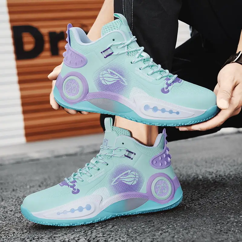 New high-quality couples actual combat high-top basketball shoes friction audio sneakers running offer