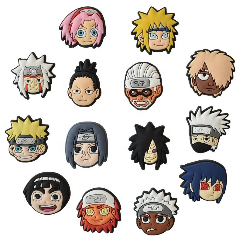 Подвески Naruto-Croc/подвески для обуви/подвески в наличии небольшой минимальный заказ аксессуары Мультяшные подвески сандалий