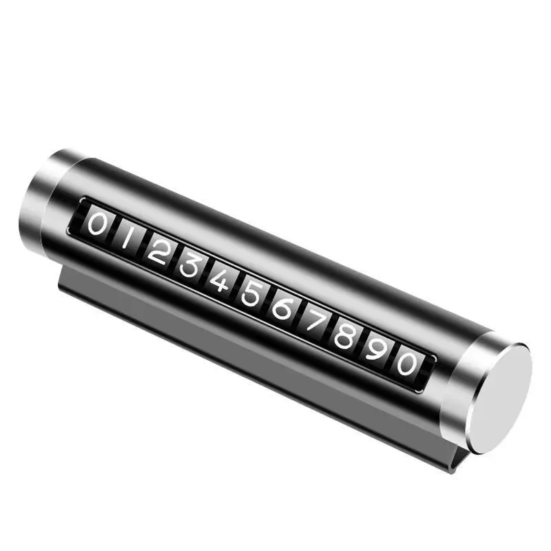 Jiesen Wholesale Aluminum Alloy  Moving Car Temporary Parking Metal Mobile Phone Number Card Plate