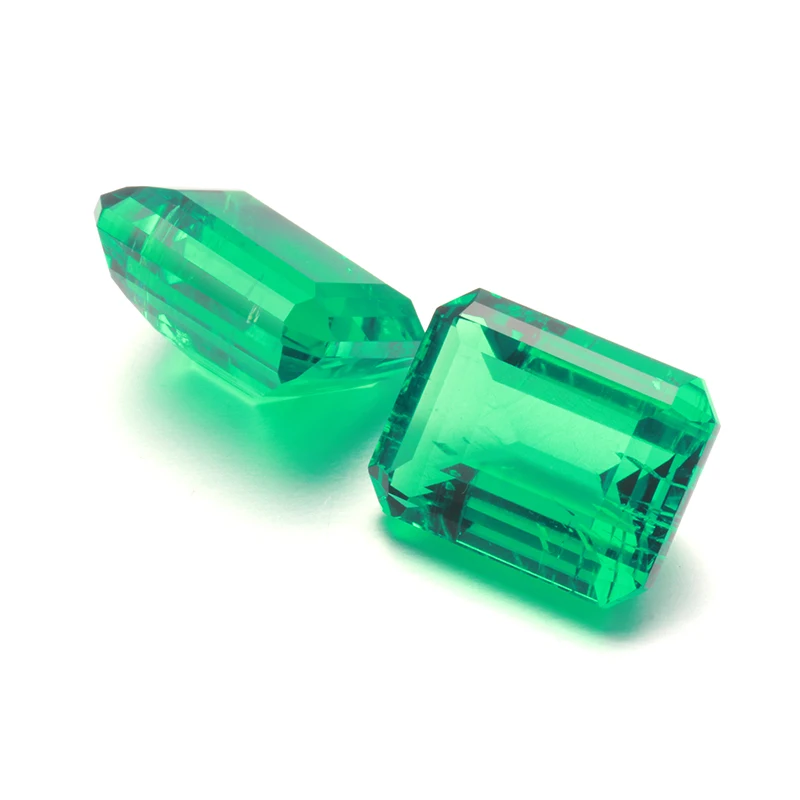 Hydrothermal method emerald fancy cut lab grown emerald gemstone best quality lab emerald gestones.