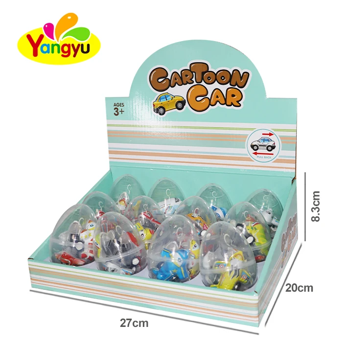 New candy toy beach pull back plane in egg