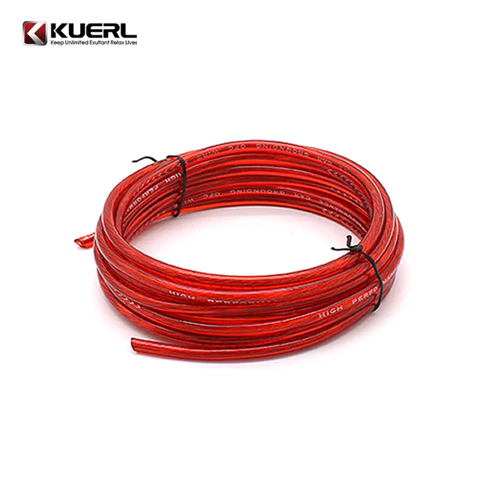 Factory supply 1200w car amplifier wiring Kits 10GA speaker cable for car subwoofer