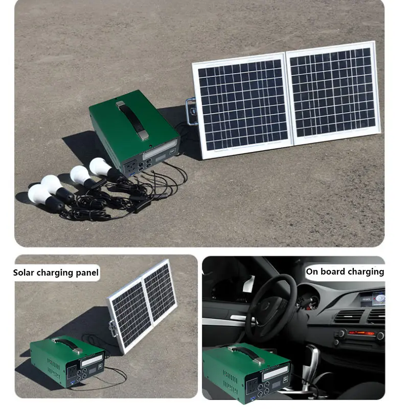 home camping allpowers with lighting AC110V 220v DC solar panel 300w 500w 800w 1000w portable power station