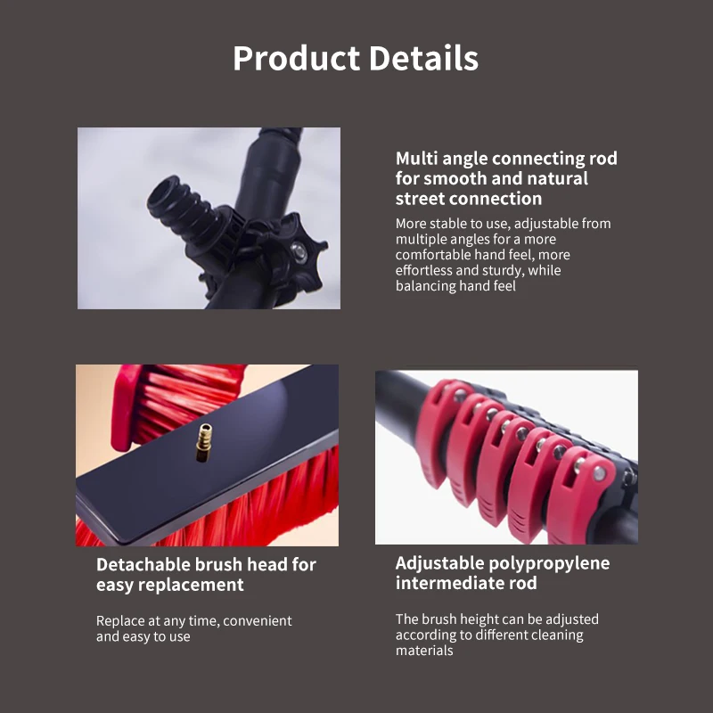 Telescopic Aluminum Cleaning Brush Pole Solar Panel Cleaning Handheld Water Fed Pole Brush