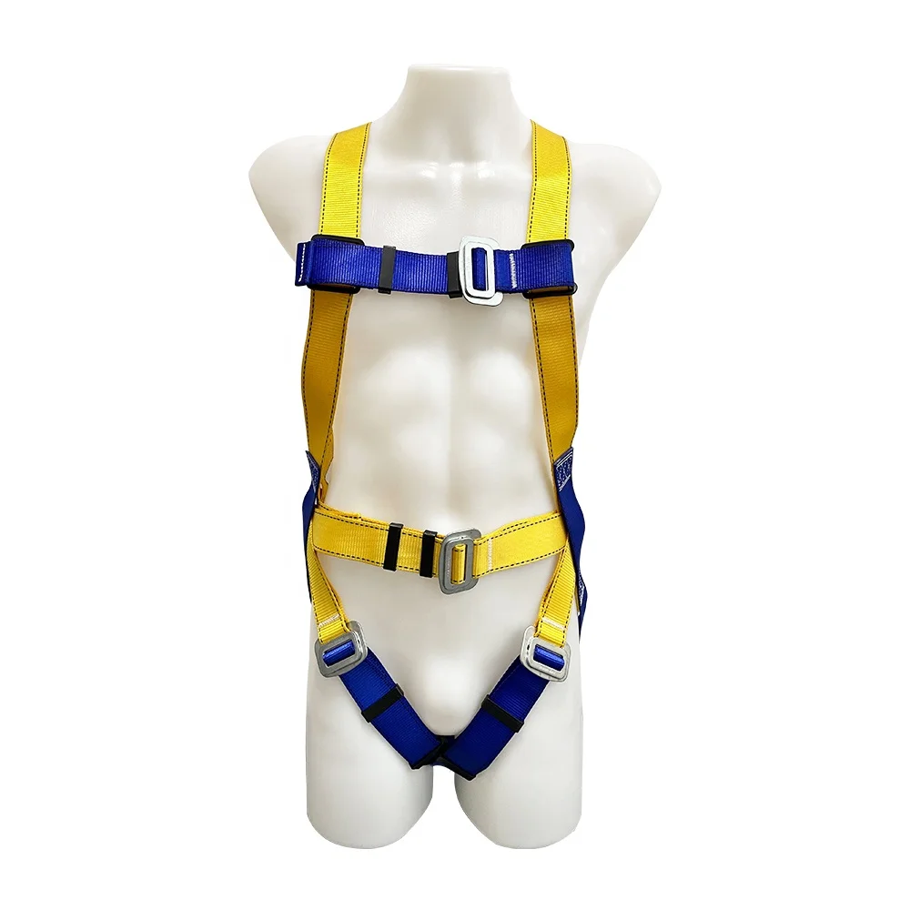 Fall Protection Polyester Adjustable Buckle CE Certified 3-Point Safety Belt Aerial Work on Tower Full Body Safety Harness