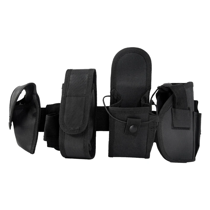 ZGJINLONG Multi-functional Tactical Belt with 7 Components Pouches Bags Holster Gear Security Guard Belt