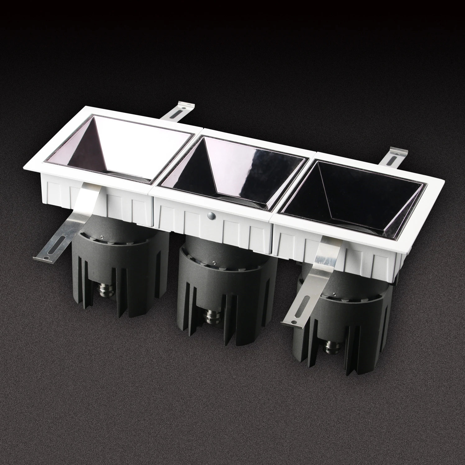 Размер резки 275*95 мм, квадратный 10 Вт, украшение для отеля, дома, магазина, Светодиодный точечный светильник, фиксация с цветным отражателем, потолочные светодиодные светильники