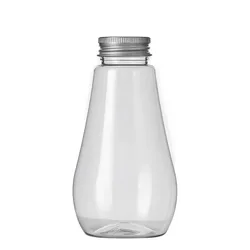 Creative Transparent Food Grade Juice Plastic Bottle Disposable Beverage Plastic Packaging Bottles with Cover YGJ-139