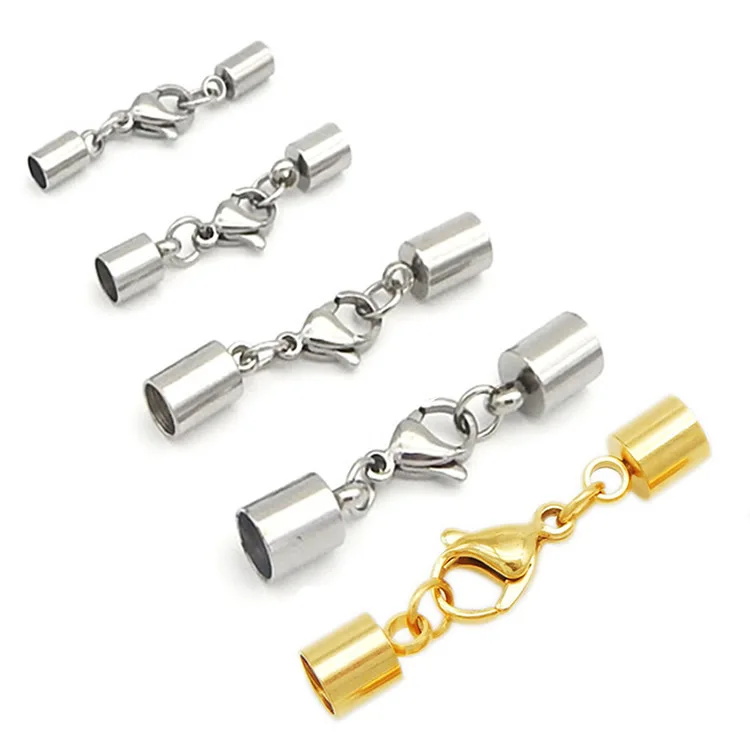 Different Hole Size 1.2mm 1.7mm 2.2mm 2.7mm 3.2mm 4.2mm 5mm 6mm 8mm stainless steel Jewelry clasp for DIY Bracelet Necklace