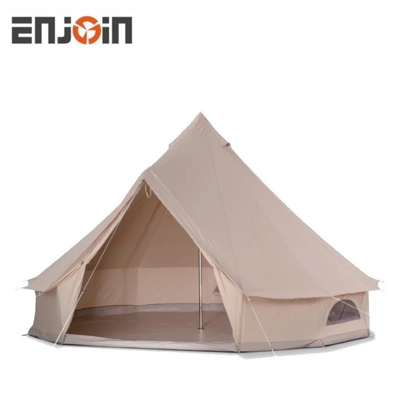 ENJOIN Luxury Outdoor Waterproof Four Season Family Camping and Winter Glamping Cotton Canvas Yurt Bell Tent