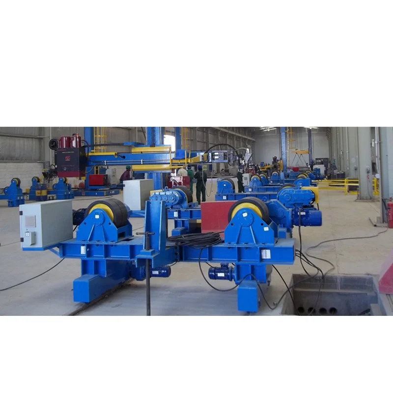 Motorized Traveling Anti Drift Welding Rotator WWL 80T Tank Turning Rolls With PU Wheel