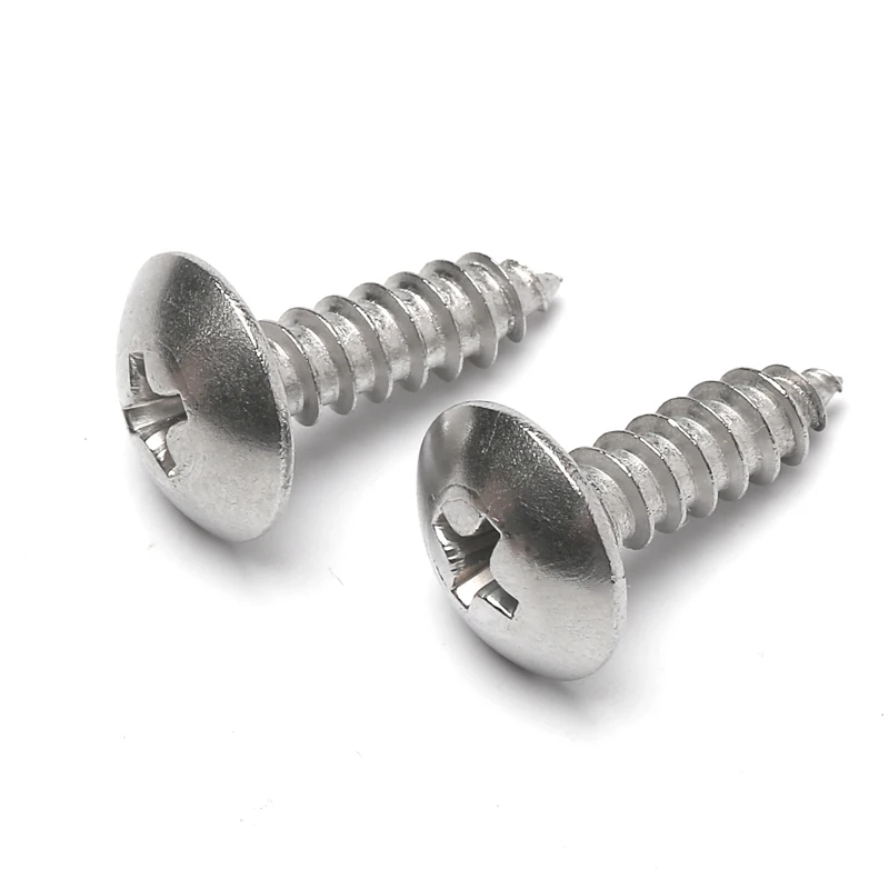 304 stainless steel large flat head cross self-tapping wood screws