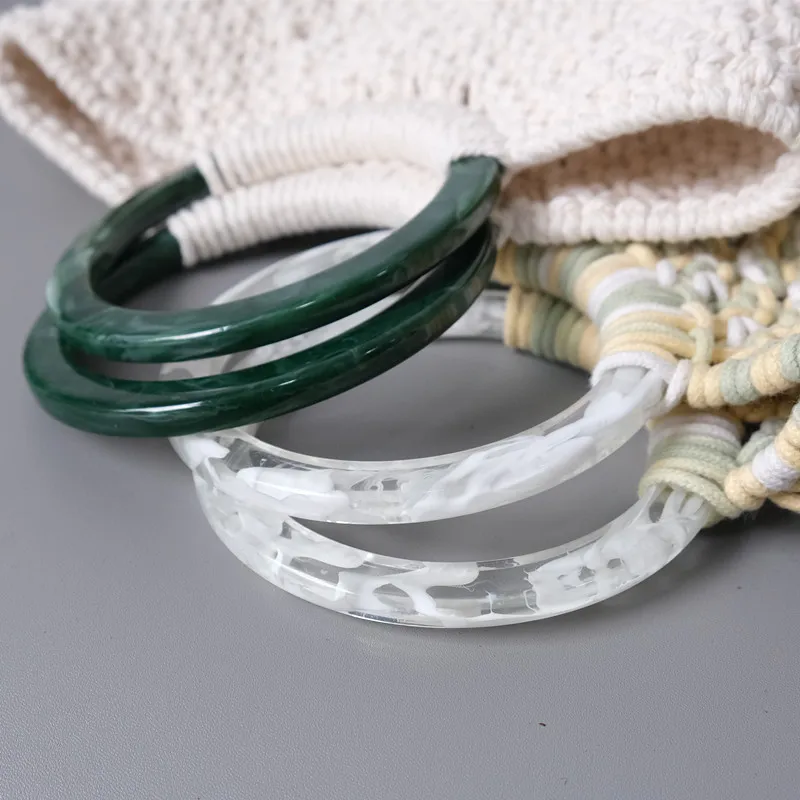 Deepeel  HE007 11.5CM Bag Accessories O Ring Resin Buckles Plastic Bag Handle
