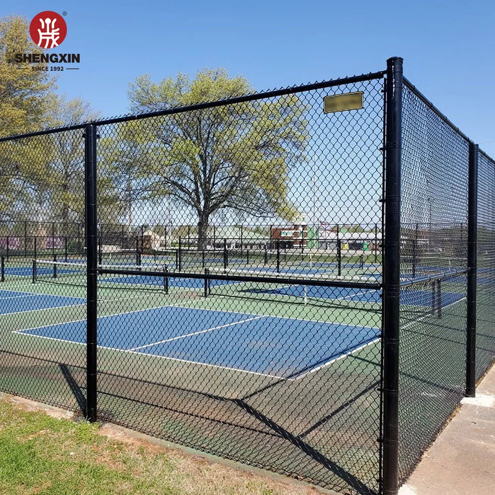 Tennis Court Fence Netting PVC Coated Chain Link Wire Mesh Fence for Tennis Court With Post