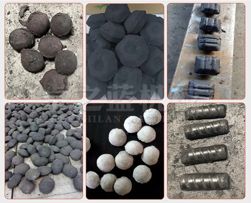 Anthracite Coal-ball Automatic Charcoal Aluminum Powder Bio Wood Bbq Extrusion Forming Press Making Briquette Retort Machine