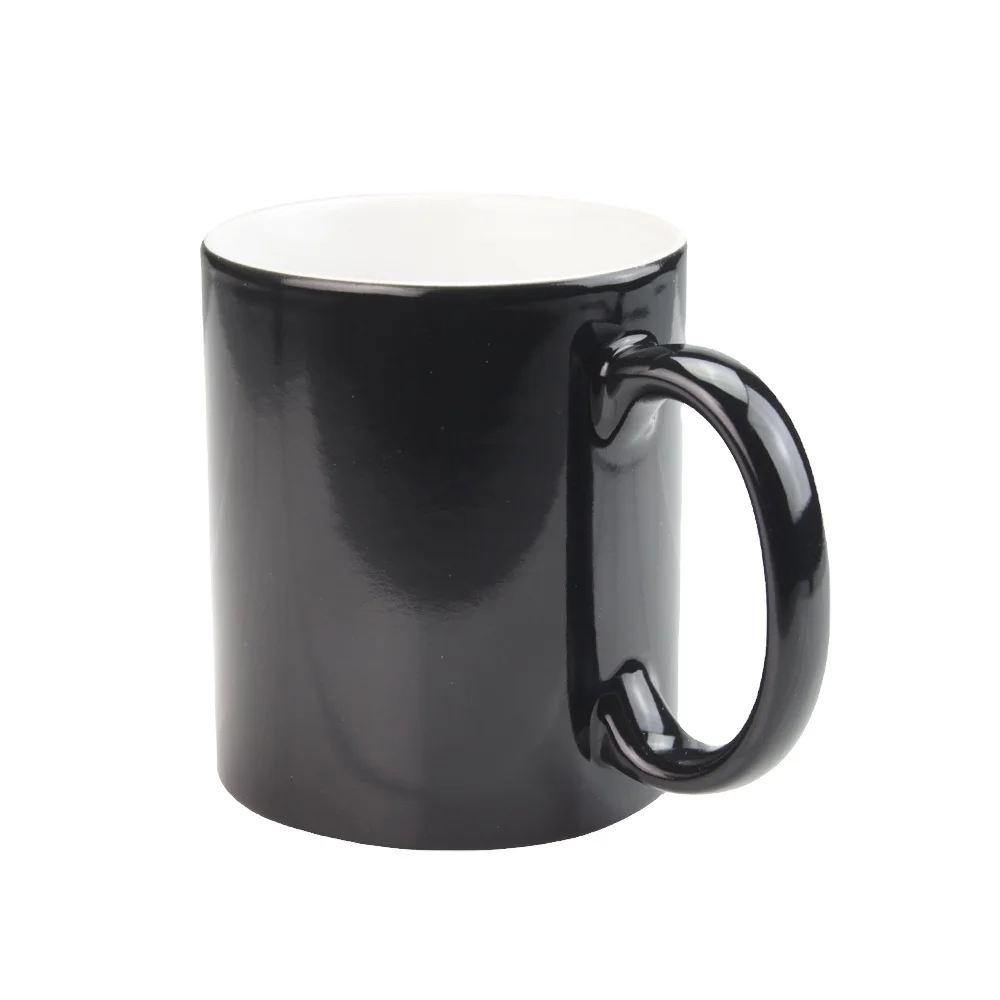 
11oz Glossy Colour Changed Mug High Quality 320ml Sublimation Custom Logo Ceramic Magical Coffee mugs 