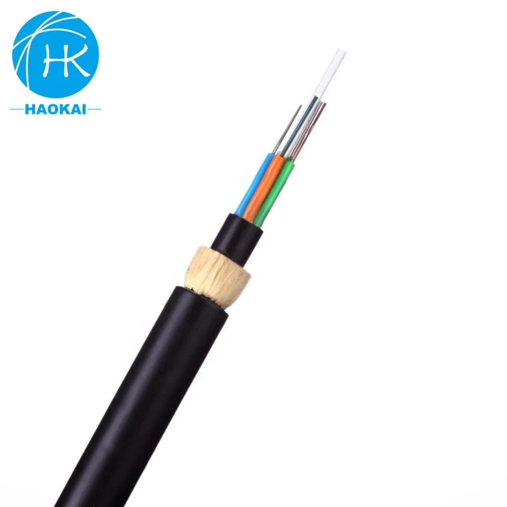 Optical G652d 48F Aerial Armored Blown High Quality 24Core Adss Fiber Optic Cable