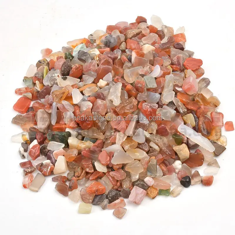 Wholesale Natural Multicolor Irregular Agate Gravel Crystals Healing Stones for Decorative Fish tank Aquarium & Flowers Plants