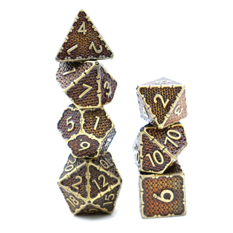  Металлические игральные кости на заказ D & d многогранные игры DND индивидуальный логотип цвет цинковый сплав воздушная экспресс-доставка в