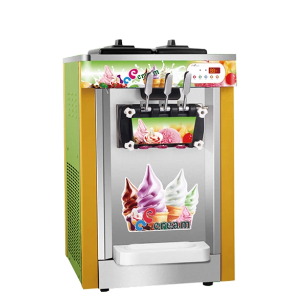 commercial use 20L/H Soft Ice Cream Machine 3-Flavor Frozen Ice Cream Yogurt Maker With LCD Display ice cream maker machine