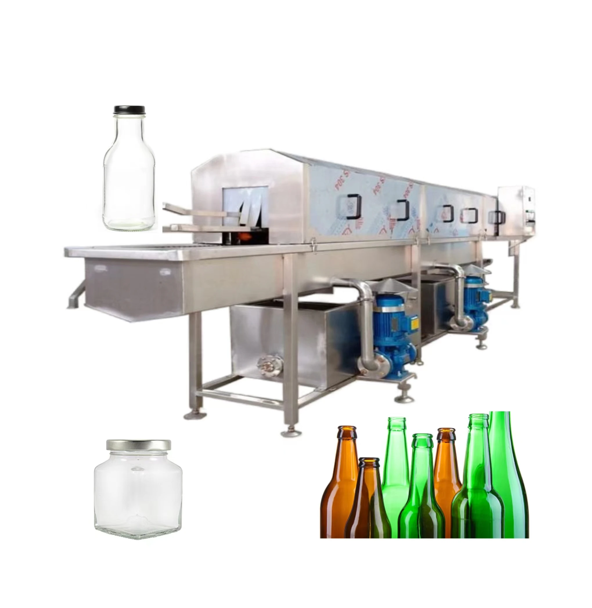 High Quality Automatic Water Glass Bottle Washer Washing Machine Bottle Cleaning Drying Machine Glass Bottle Cleaning Machine
