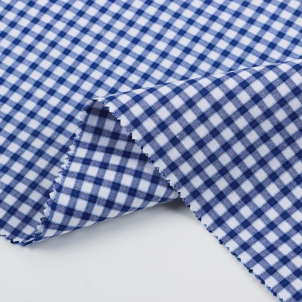 Factory price 40% Polyester 30%Cotton 30%Viscose 116gsm Plaid Fabric Student School Uniform Fabric Fabrics For Clothing
