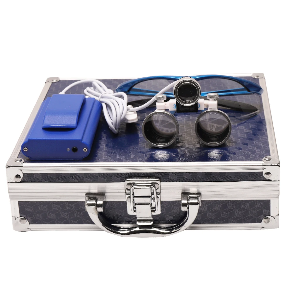 2.5X 3.5X 420MM Dental Loupe With LED Headlight Portable Medical Headlamp Binocular Magnifying Glass Surgical Head Light Lamp