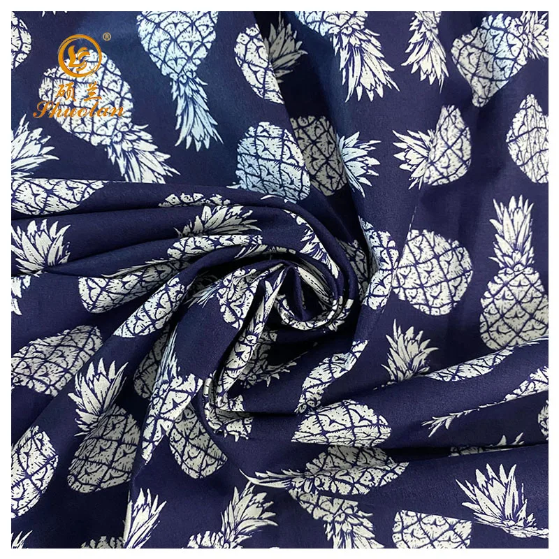 2023 Textile Rayon Woven  Poplin Fabric Printed  Factory Delivery  100% Cotton Fabric For Grade Suits and Shirts