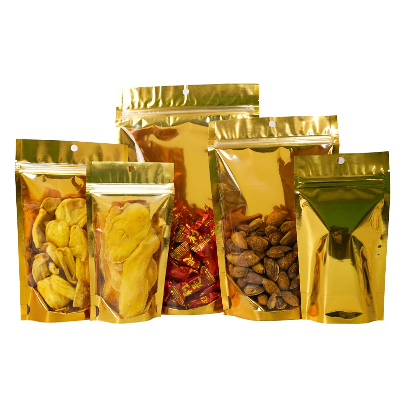 Custom Packaging Resealable 3.5 7g 1oz clear Plastic Bag Stand up Pouches Zip Lock with Zipper