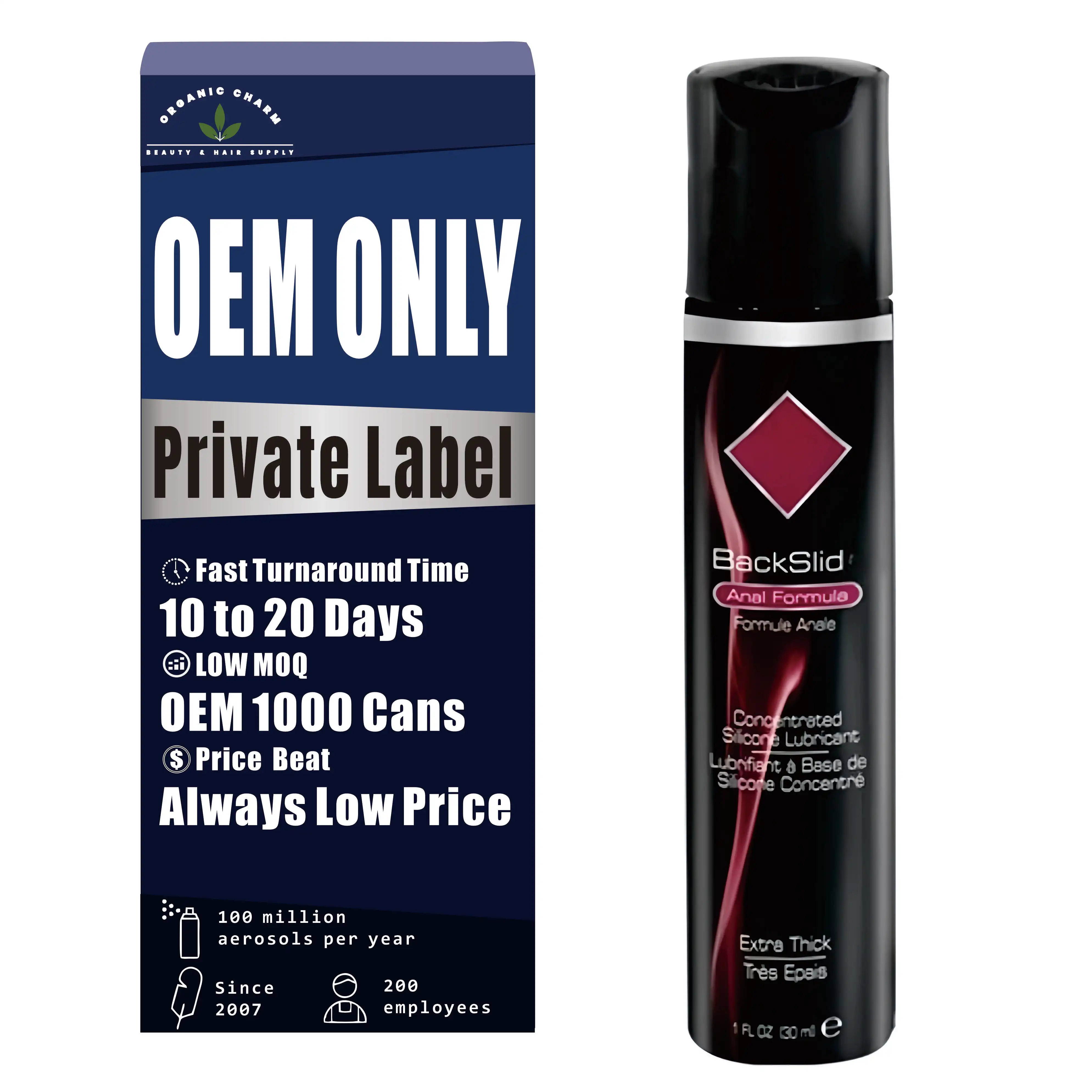 Ultra Long Lasting Silicone-Based Personal Lubricant Vaginal Tightening Gel with Anal Relaxation Backslide Base Silicon Sex Lube