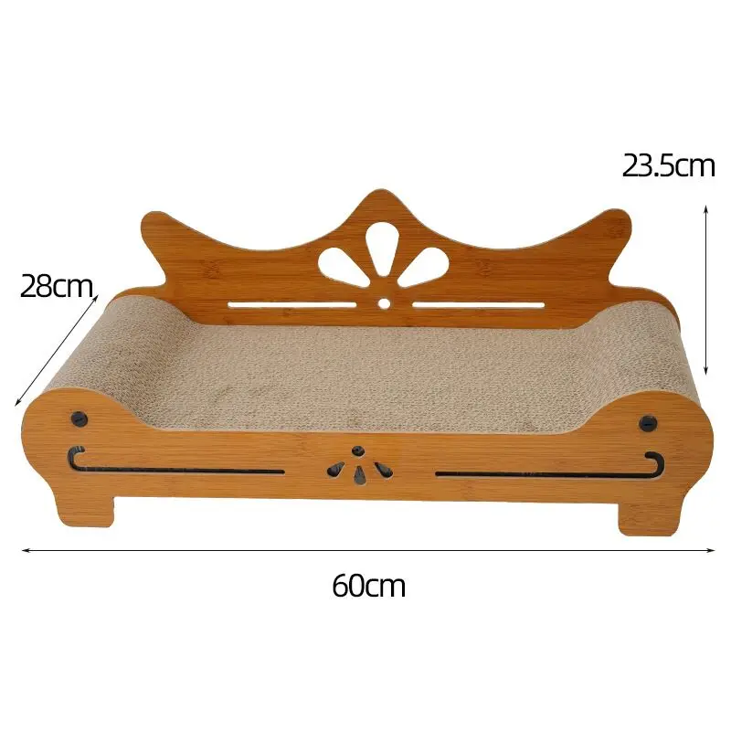 New cat scratching board pet sofa corrugated paper cat claw sharpening hot sale solid wood cat bed