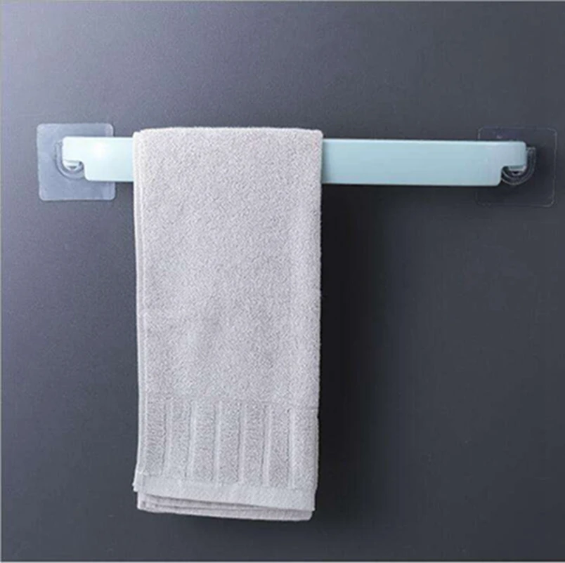 High Quality Cheap Self-adhesive Rack Holder Plastic Bathroom Corner Towel Hanger Plastic Wall Mounted Bathroom Towel Bar Shelf