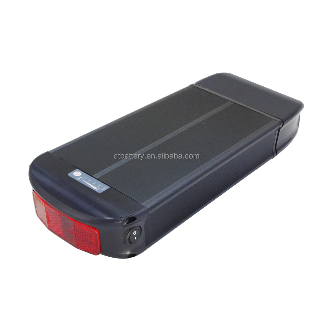 Dolphin rear rack battery pack 36v 48V 10Ah 12Ah 15Ah 250W 500W E bike rear carrier battery
