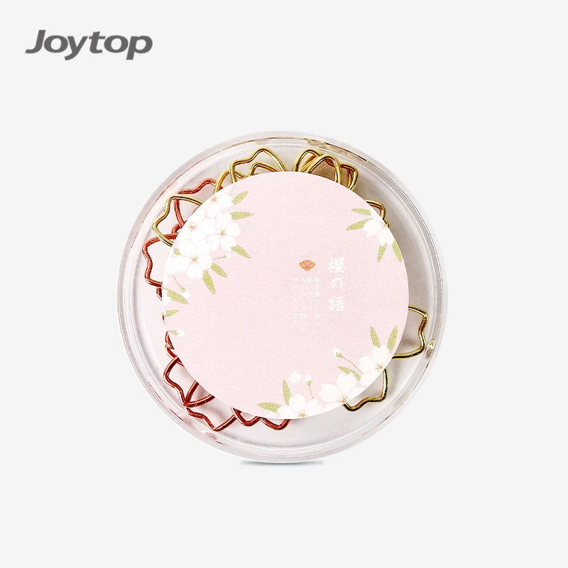 Joytop Promotional Custom Rose Gold Metal Sakura Cherry Blossom Flower Paper Clips