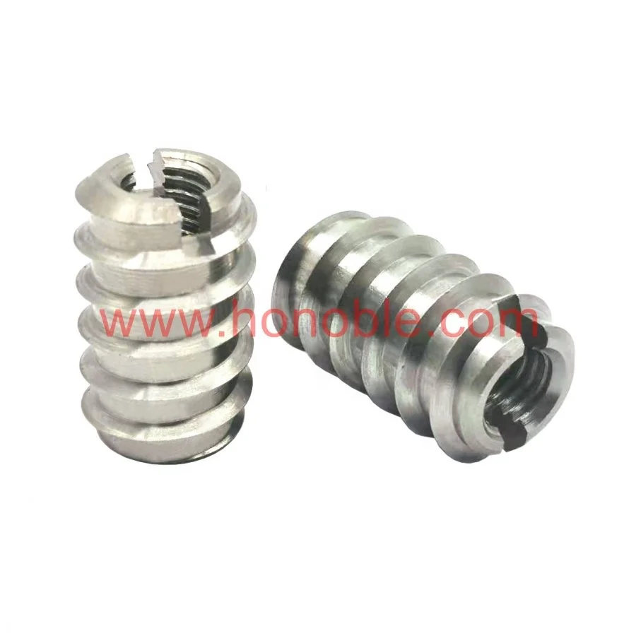 Stainless Steel Carbon Steel M4 M5 M6 Furniture Thread Insert Nuts, DIN7965 Wood Insert Nut