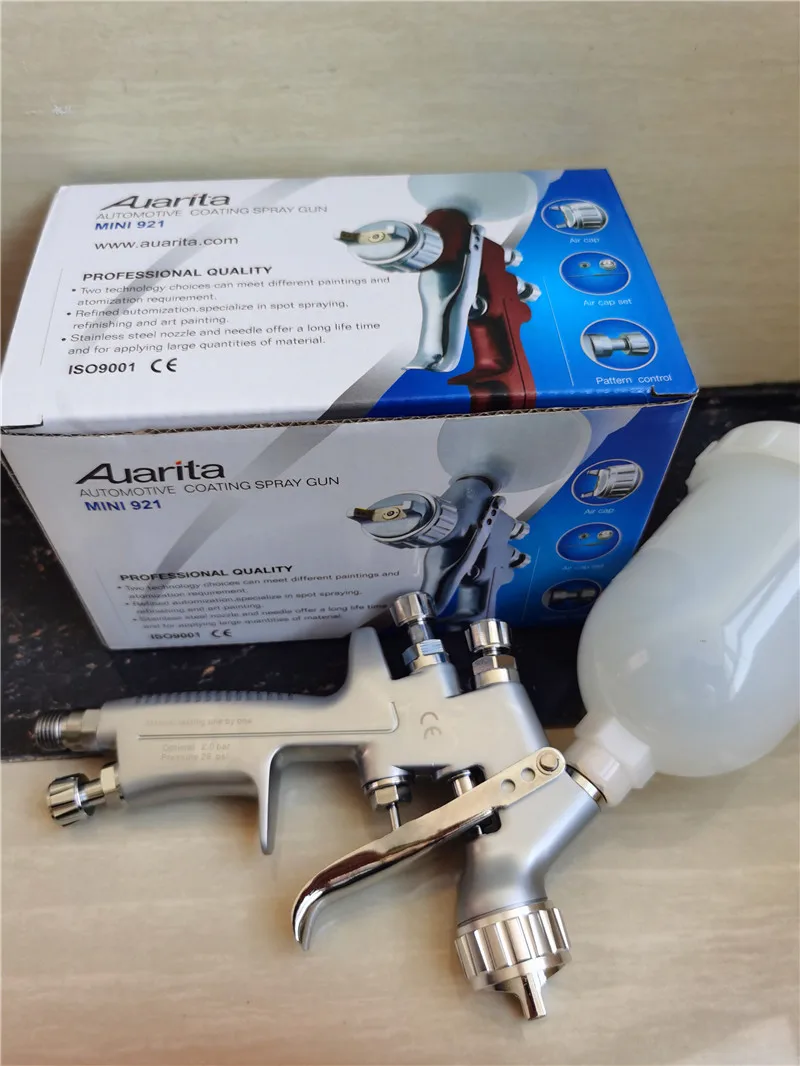 Auarita MINI H-921Painting Spray Gun 1.0 1.2mm Nozzle Low Pressure 7 Holes  Multi-functional Spraying