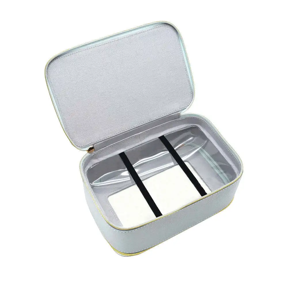 Mexda Cheap Custom Logo Transparent Waterproof Toiletry Cosmetics Storage Clear Makeup Pouch Daisy Pvc Cosmetic Beauty Bag