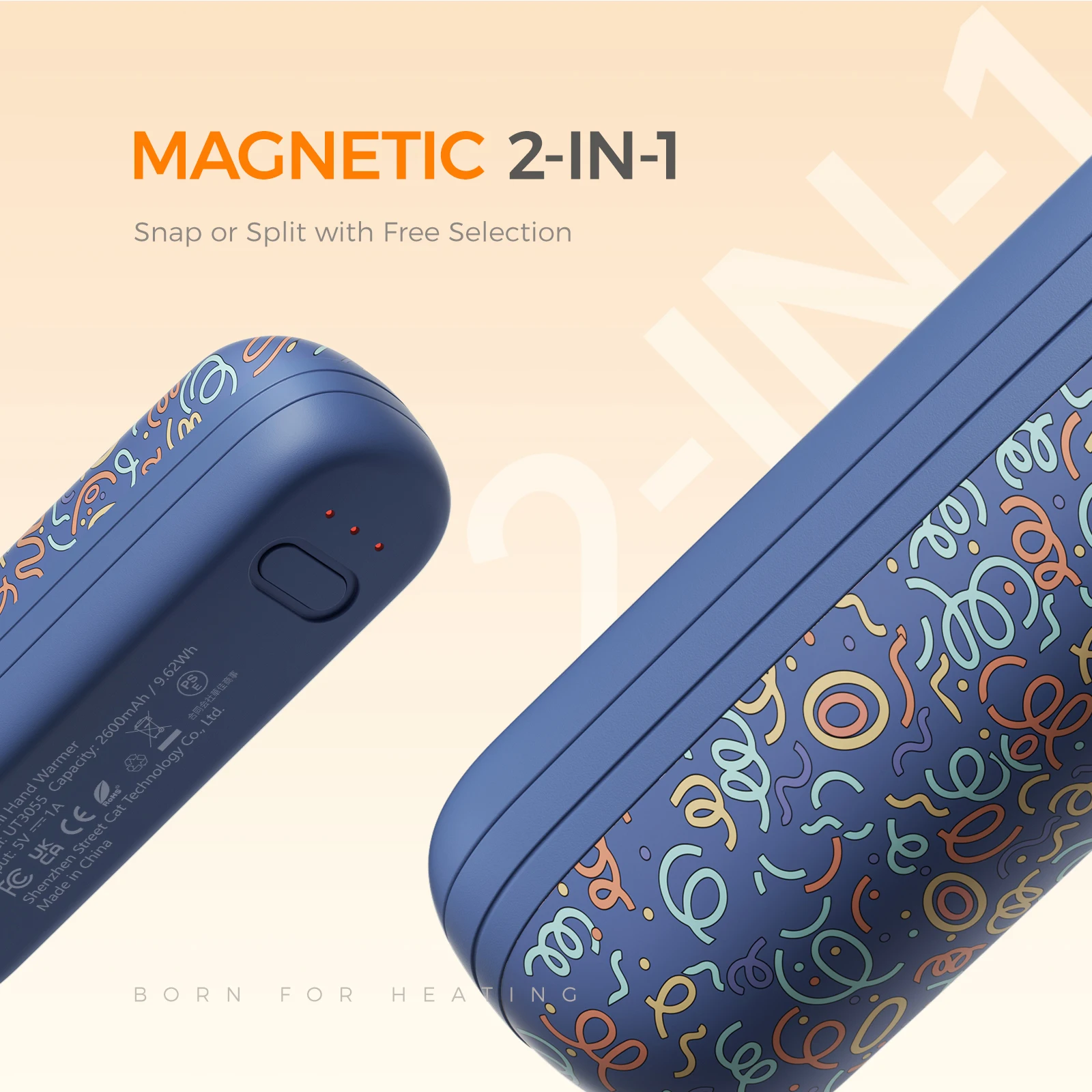 dual golf handy warmer 5000mah heated battery operated hand warmer office