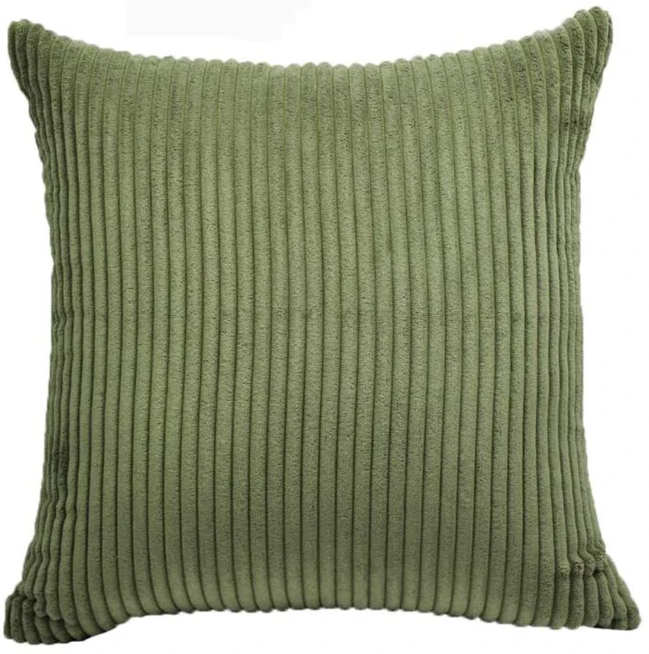 
Striped Corduroy Supersoft Velvet Plush Decorative Home Office Case Pillow Couch Cushion Cover 18X18 inches Throw Cushion 