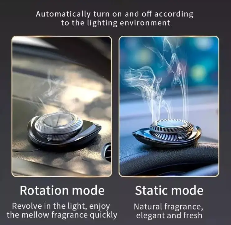 Car Perfume Solar Rotating Aromatherapy Car Number Ornaments Supplies High-End Car Fragrance