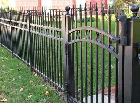 New Design Cheap Wrought Iron Fence Panel Steel Metal Picket Ornamental Fence