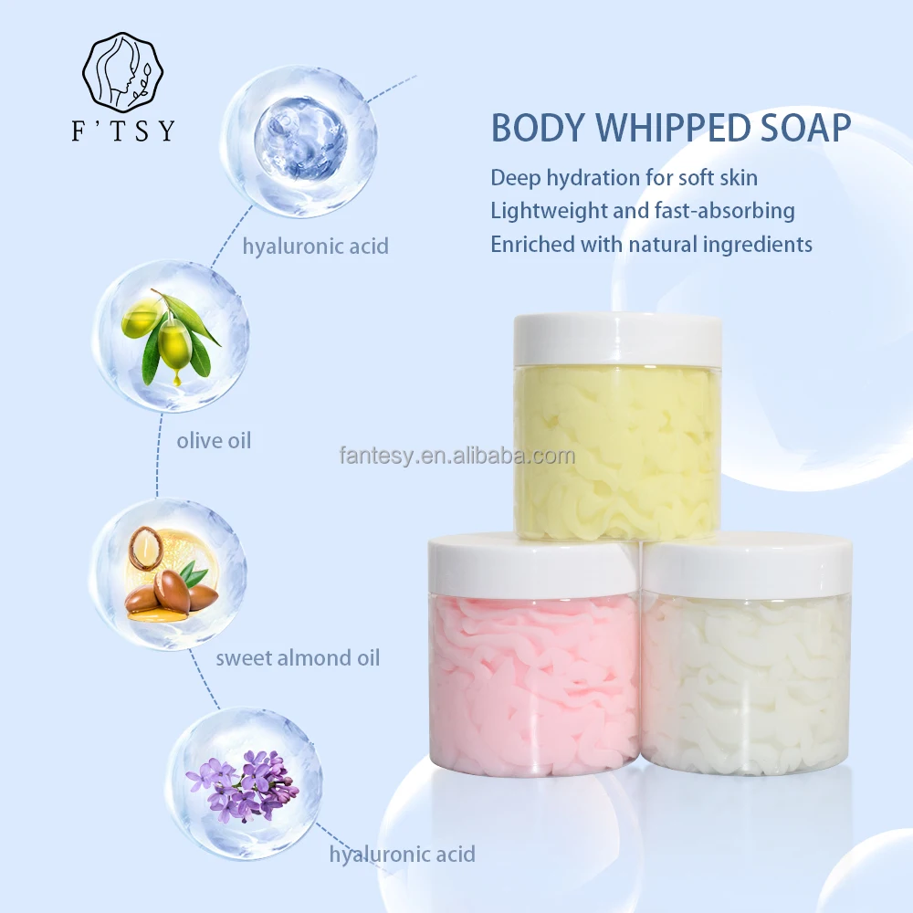 Hot Sales Body Wash Skin Care Vegan Shower Soap Moisturizing Whipped Soap Cream Soap