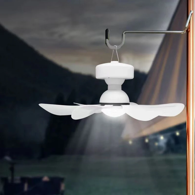 Factory Hot Sale Solar Charging 3-Color Portable Solar Fan With LED Light For Camping And Home Use