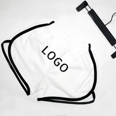 Летние велосипедные эластичные строченные повседневные хлопковые мягкие женские спортивные шорты с индивидуальным логотипом