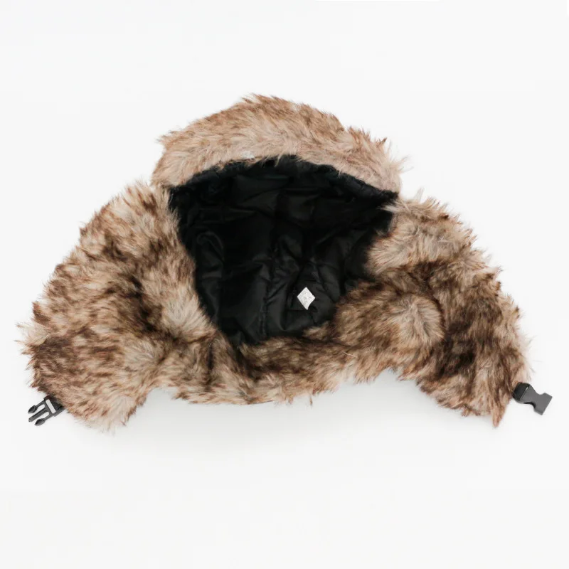 Ushanka Russian Fur Hat Trapper Warm Russian Trooper Hat Winter Skiing Cap Women Men Windproof
