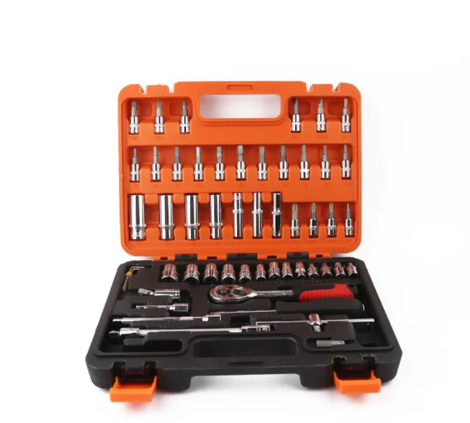 53pcs Socket Wrench Set Car Motorcycle Repair Tool Ratchet Torque Wrench Combo Tools Kit