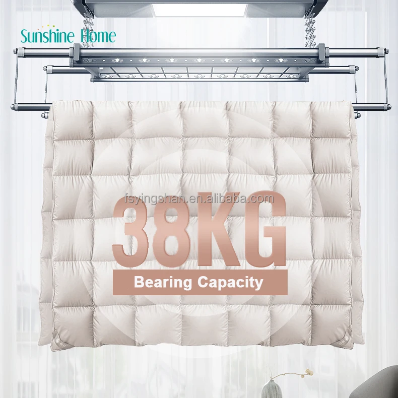 Aluminium alloy Intelligent Lift Cloth Rack Airer Dryer Indoor Folded Hanger stretchable Electric Ceiling Clothes Drying Rack