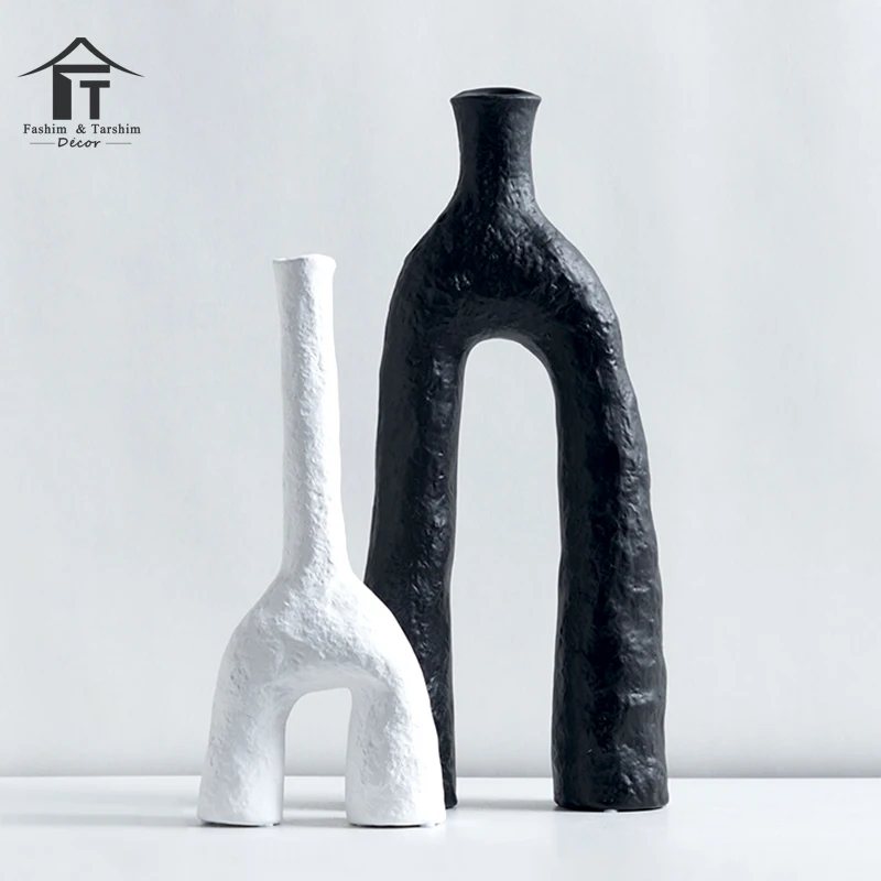 Wholesale House Home Decoration Set Of Three Tabletop Vase Ceramic Flower Vase