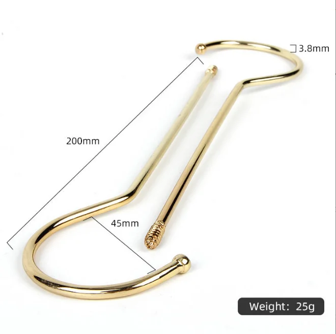 Custom Copper Coated Screw End J Shape Hooks Iron Gold Metal J Hook For Cabinet Hanging